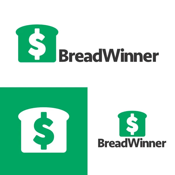 BreadWinner logo by Brand 9 Signs: a dollar sign inside a slice of bread, in green