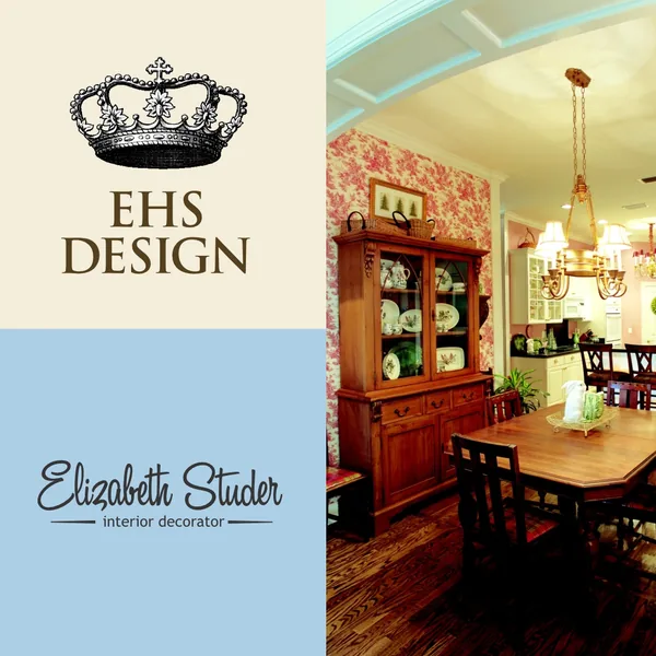 EHS Design logo by Brand 9 Signs: a crown over serif capitals, with an Elizabeth Studer signature mark