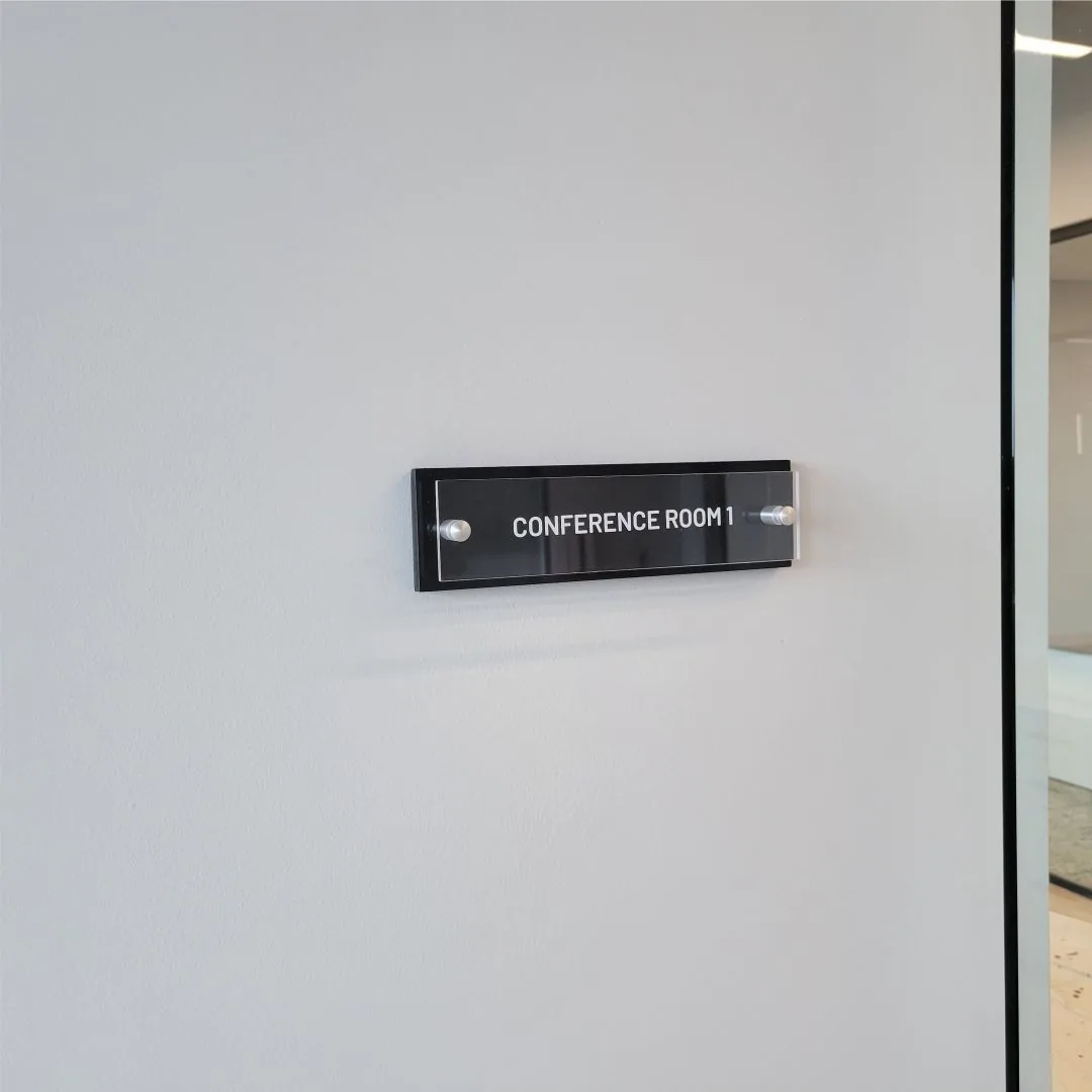 Acrylic room sign reading Conference Room 1