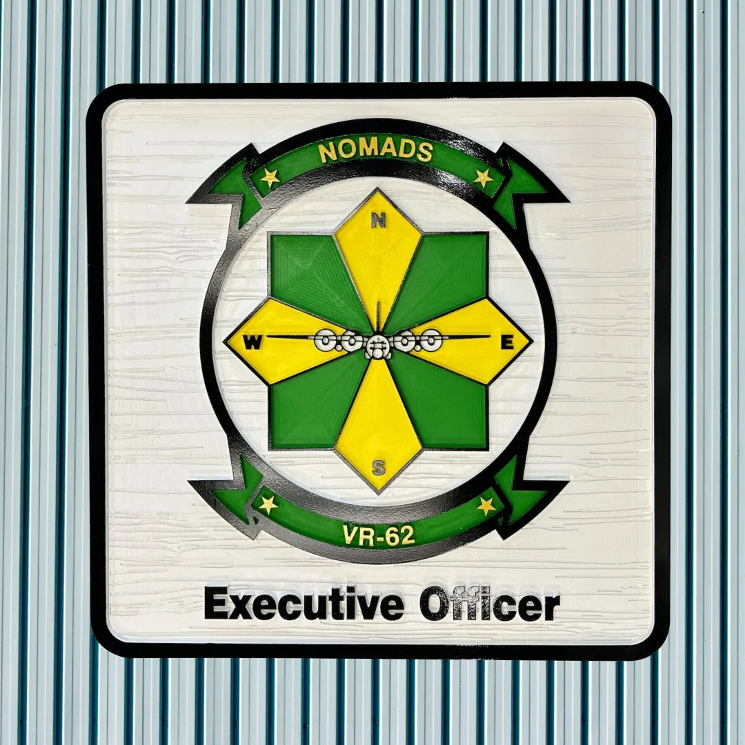Routed VR-62 Nomads crest with an Executive Officer title, Naval Air Station Jacksonville